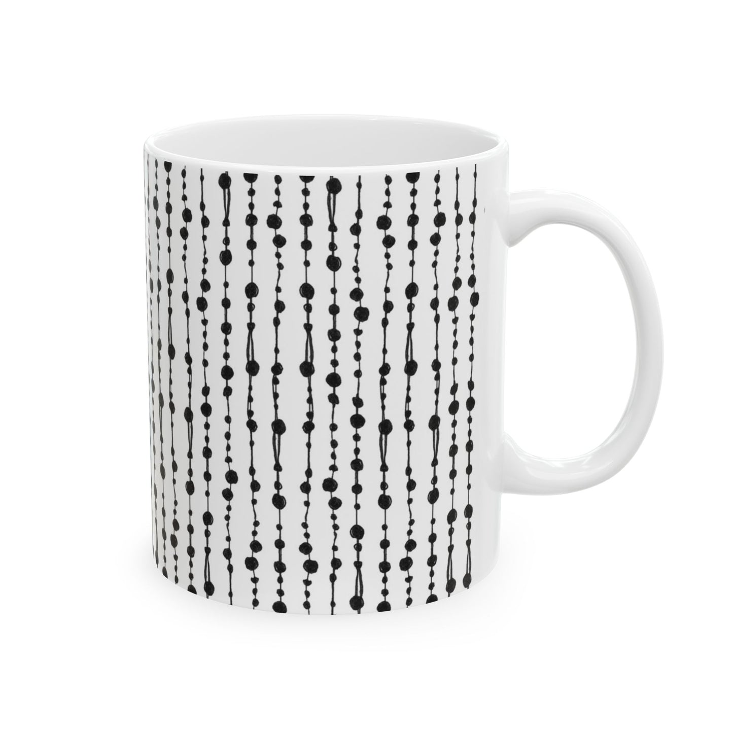 Beaded Curtain White / Black Cup