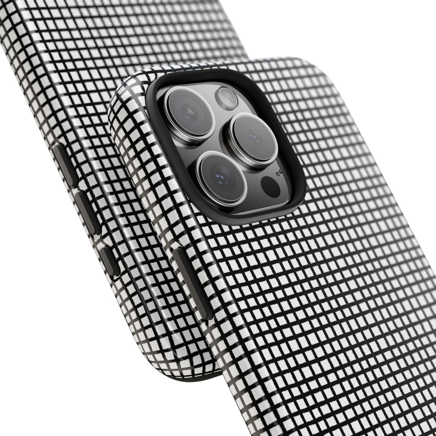 Gingham Black / White Phone Case