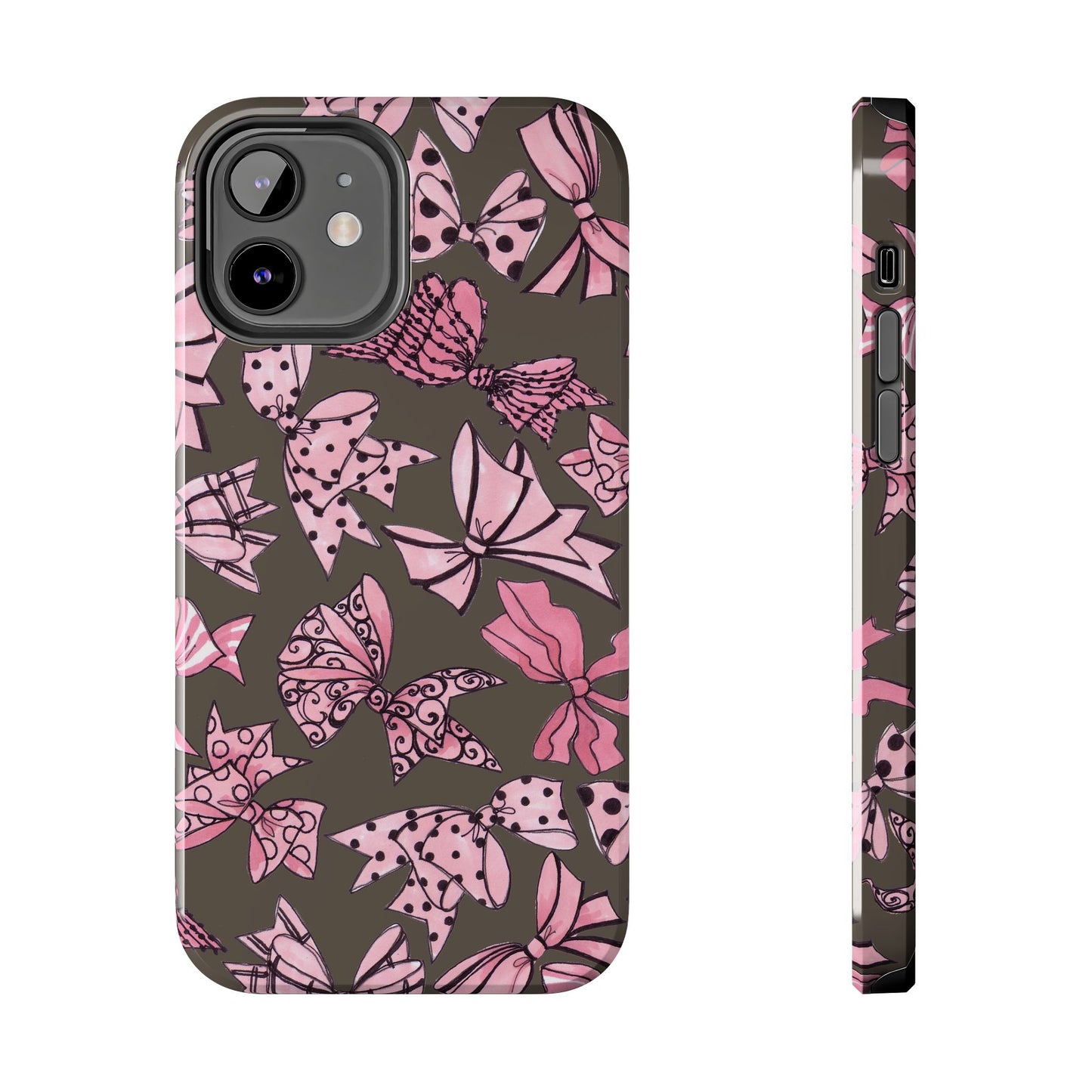 Blushing Bows Mocha Phone Case
