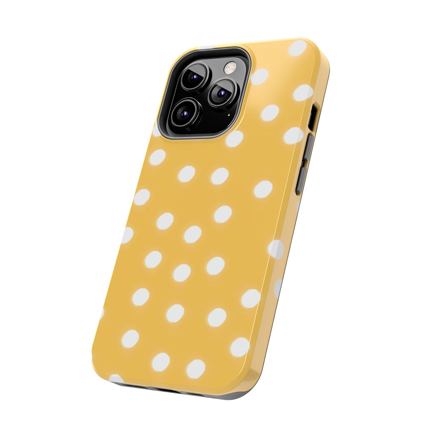 Jumbo Dots Yellow / White Phone Case