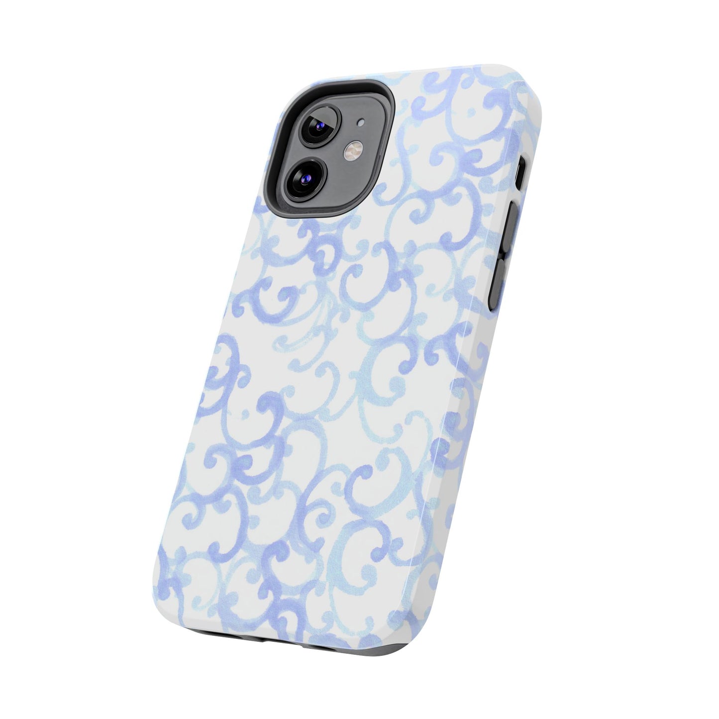 Scrollie White / Blue Phone Case