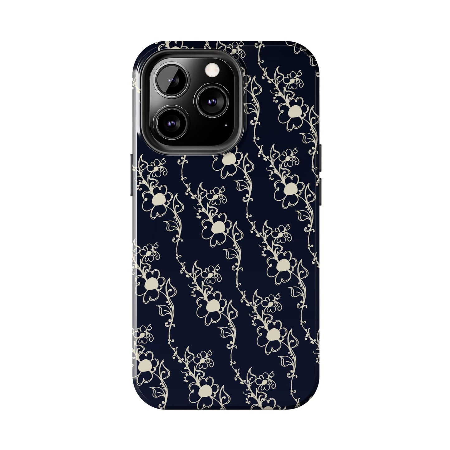 Diagonal Daisies Black / Ivory Phone Case