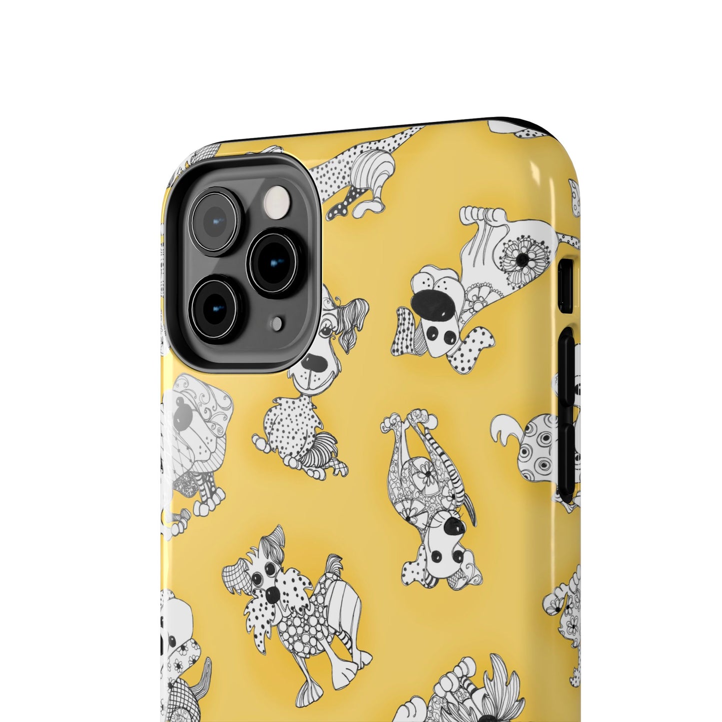 Doodle Dogs Yellow Phone Case