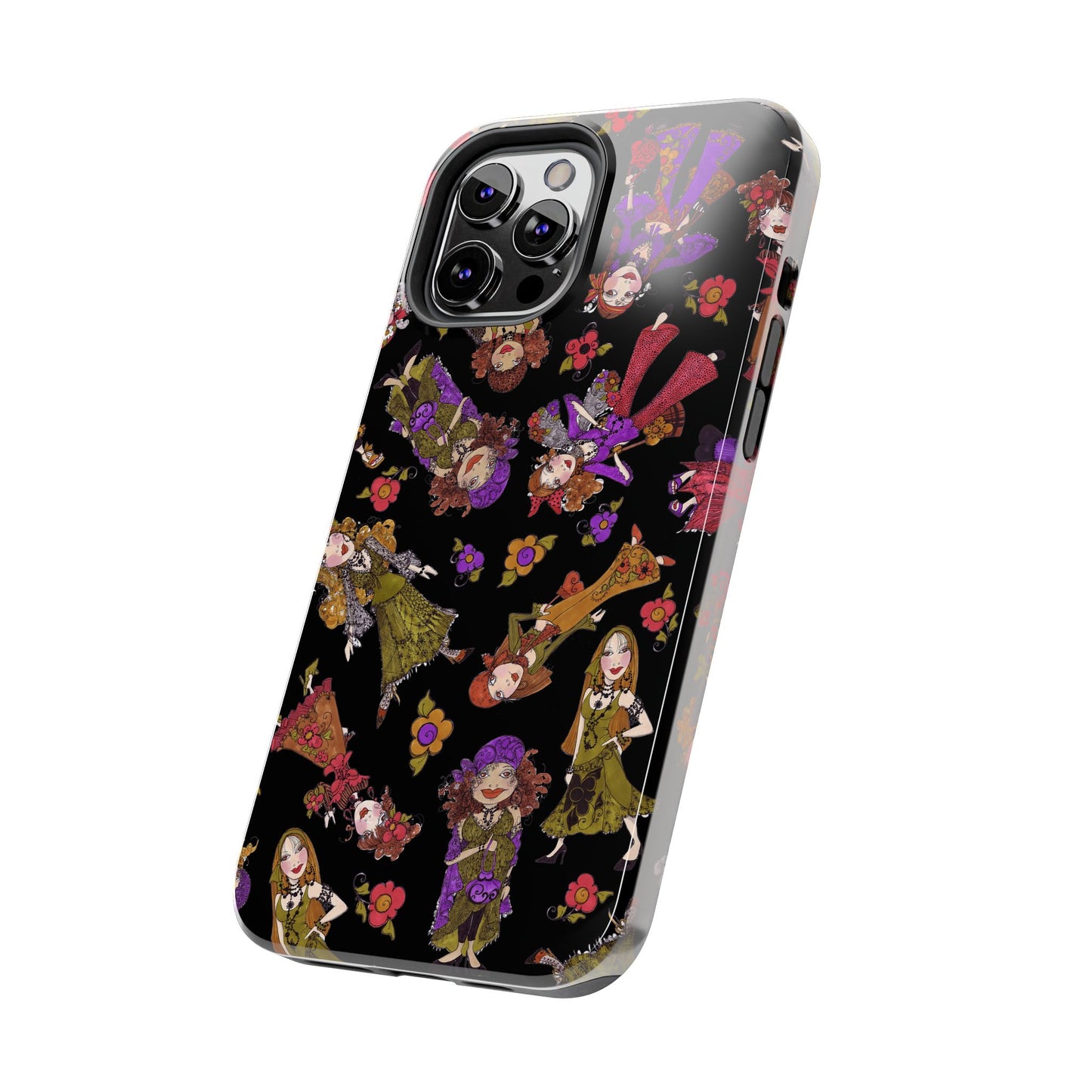 Tossed Gypsies Black Phone Case