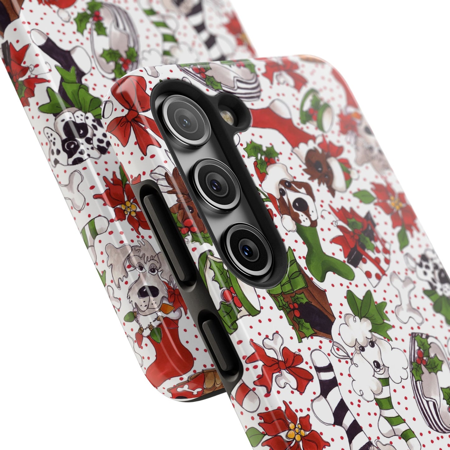 Holiday Fun Toss White / Red Phone Case