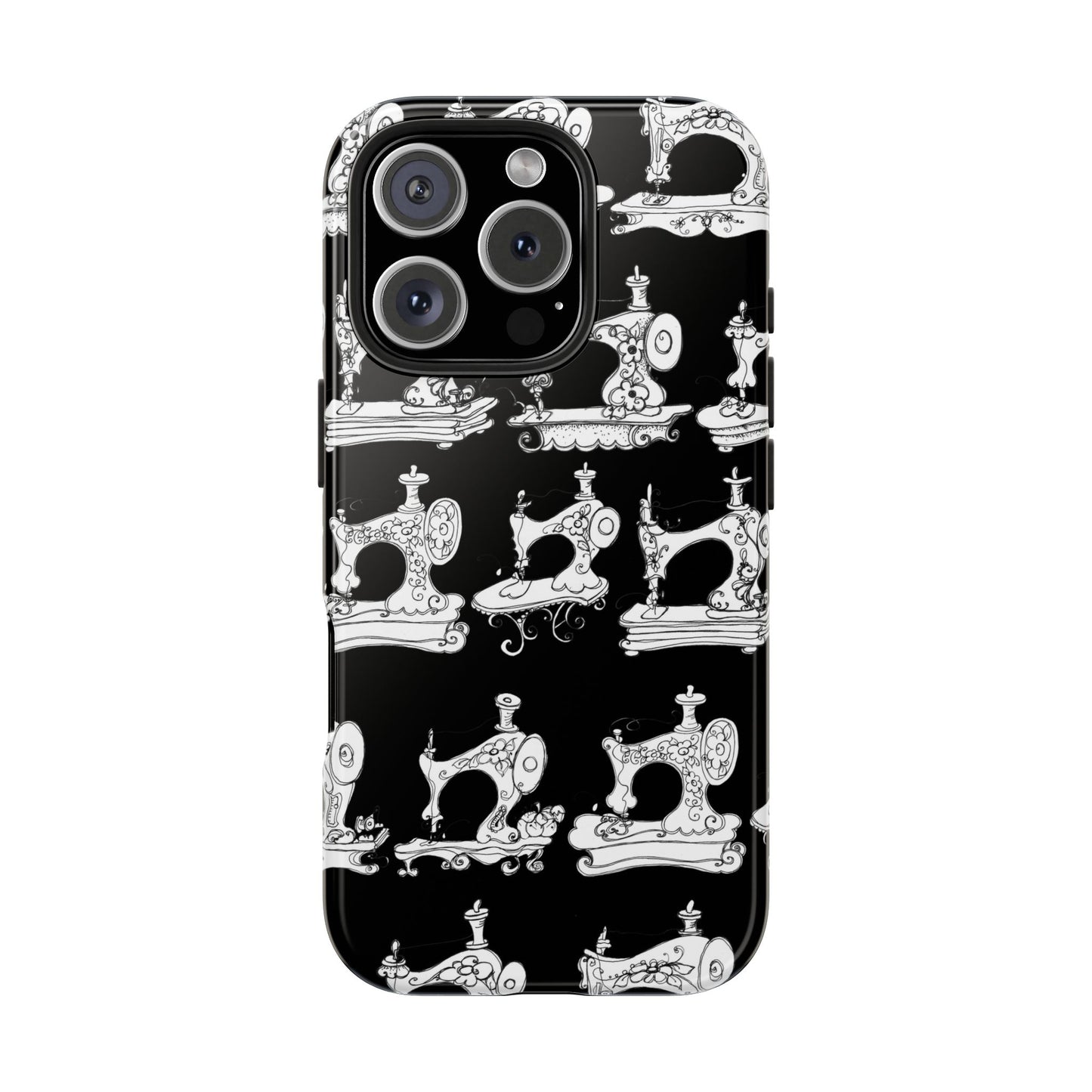 Sew Sew Black / White Phone Case