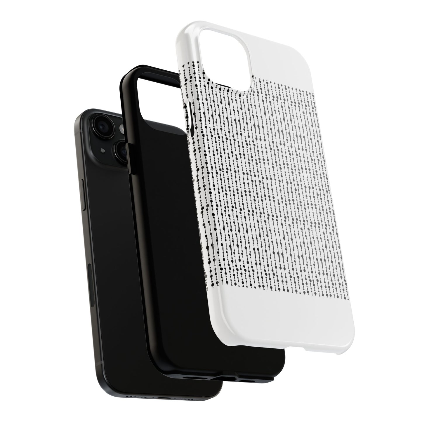 Beaded Curtain White / Black Phone Case