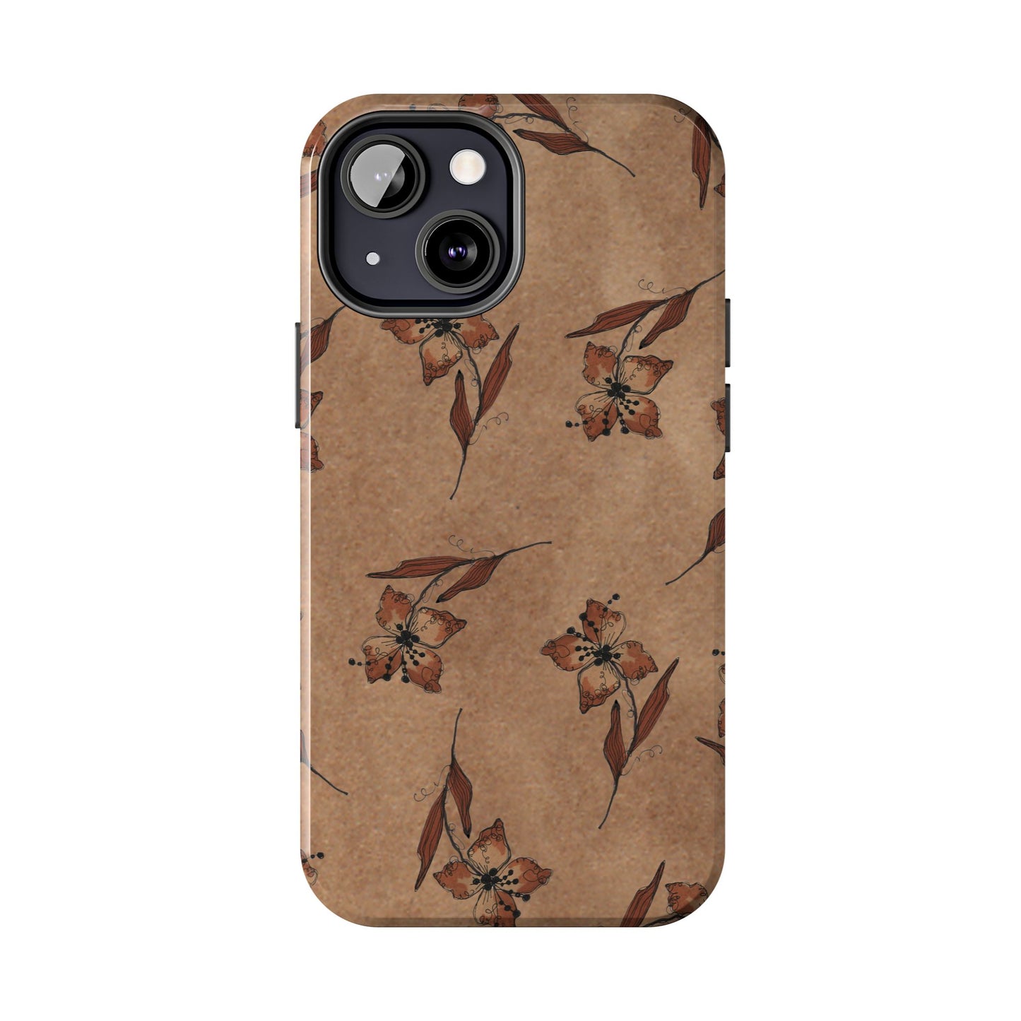Brown Buds Phone Case