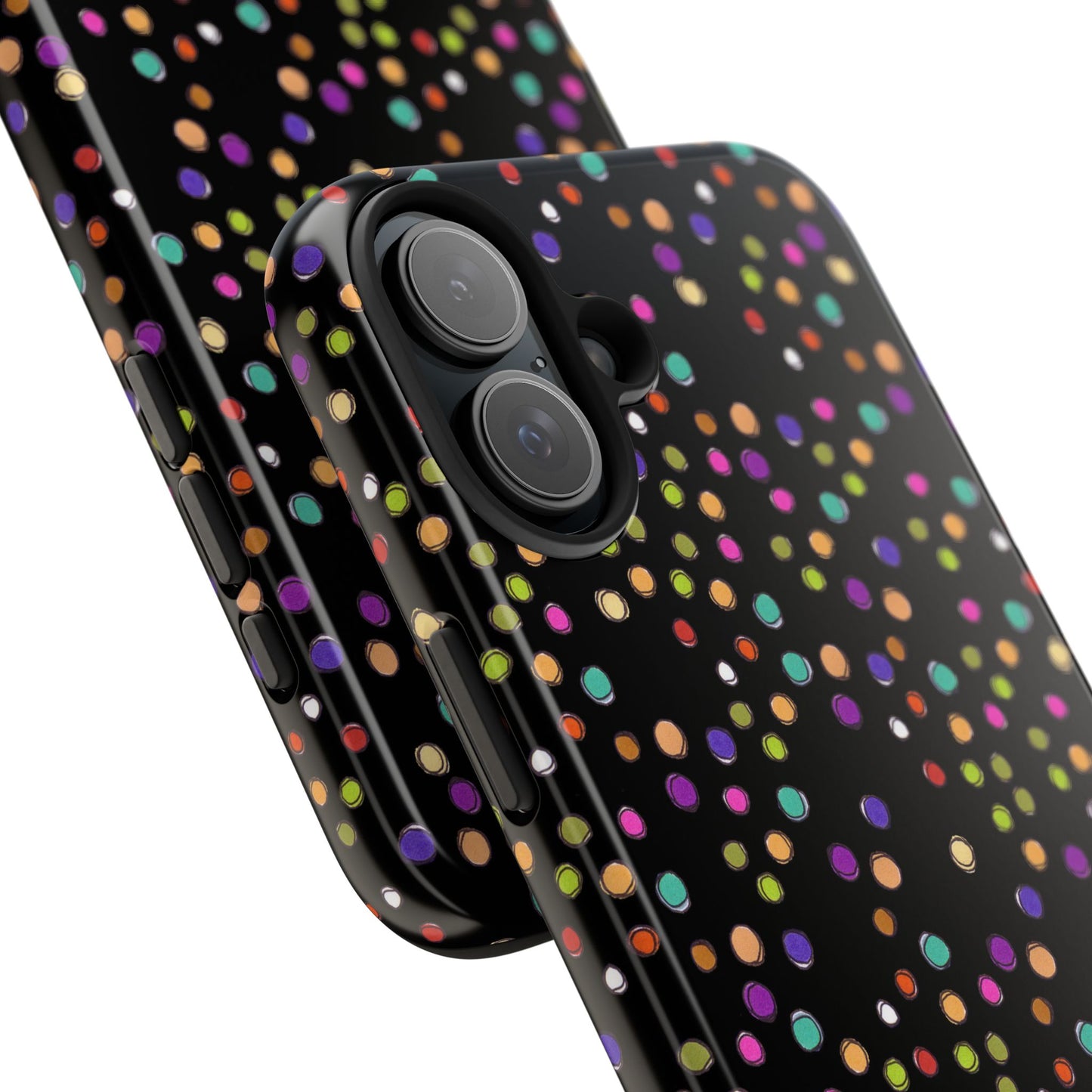 Dog Dots Black Phone Case