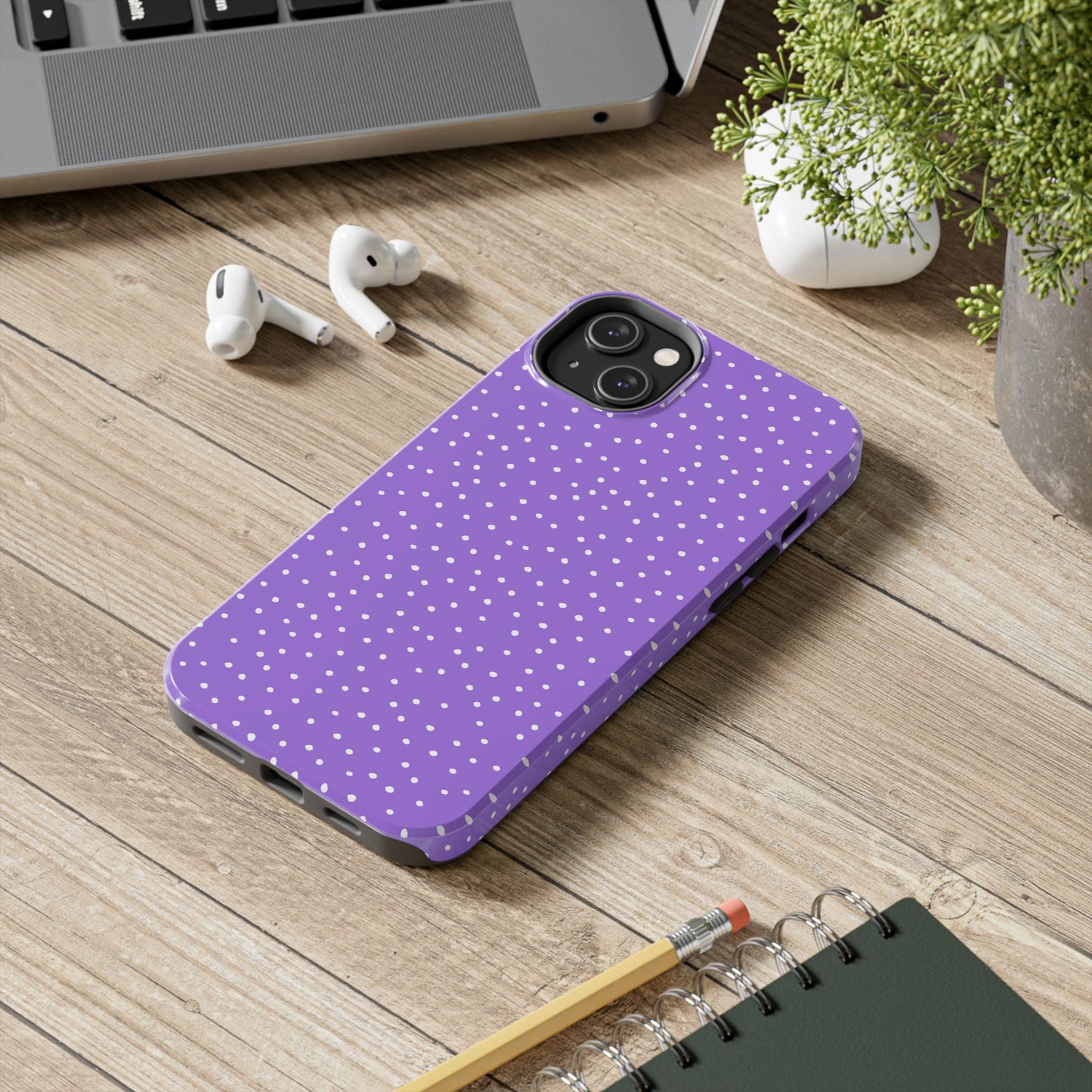 Dinky Dots Lilac / White Phone Case