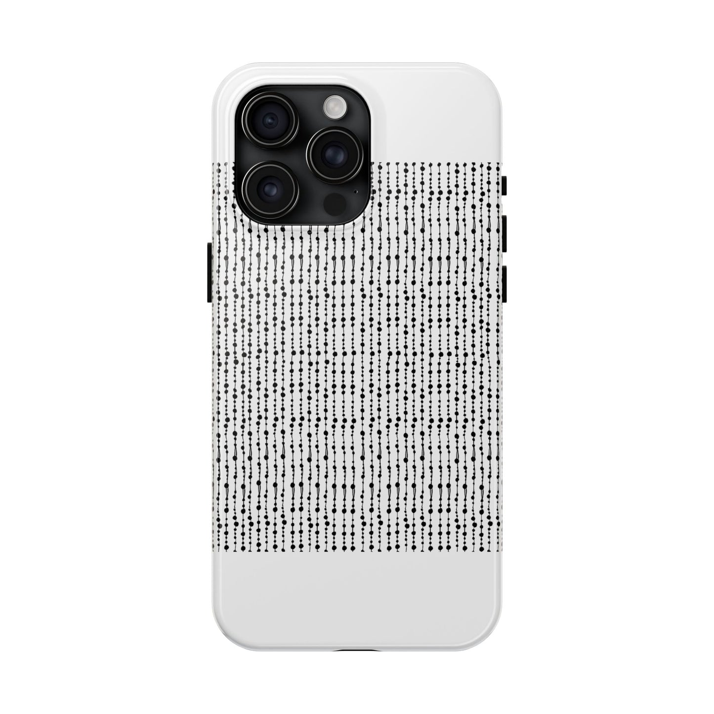 Beaded Curtain White / Black Phone Case