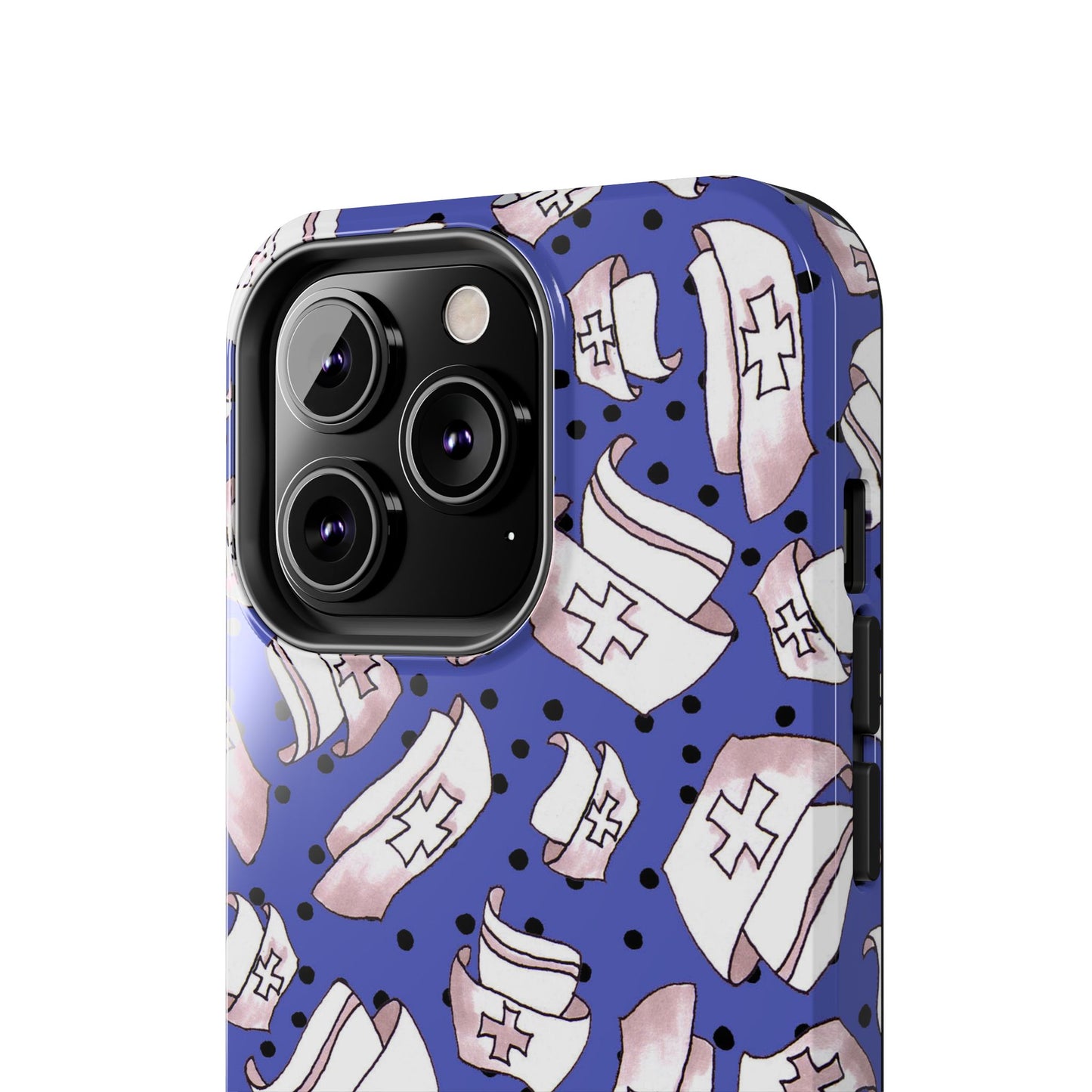 Med Hats Blue / Black Phone Case