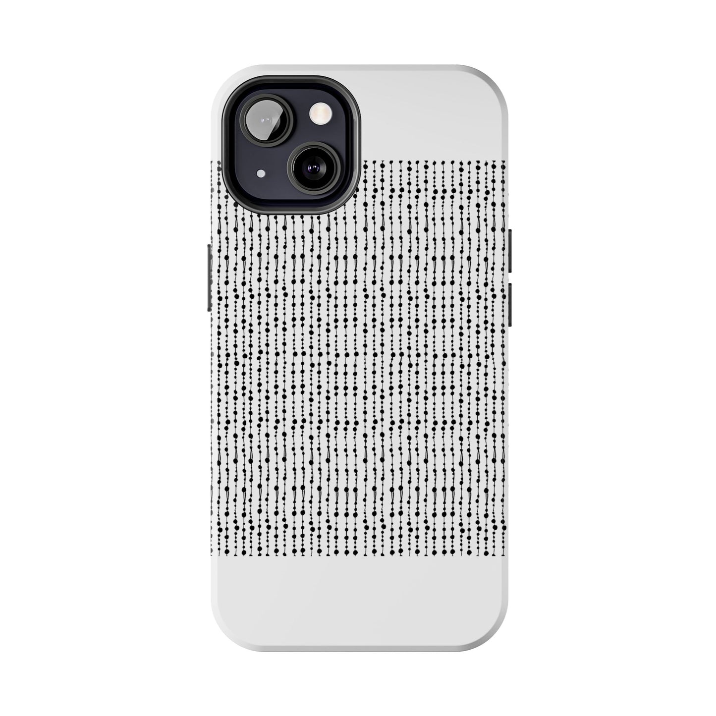Beaded Curtain White / Black Phone Case