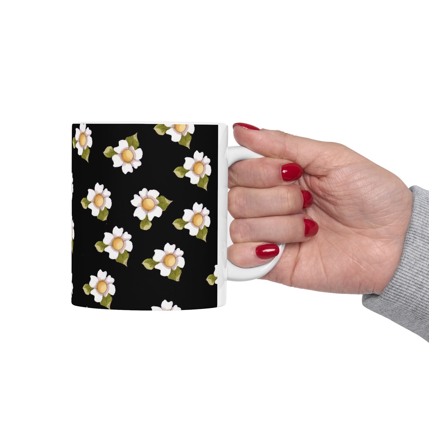 Daisies Black Cup