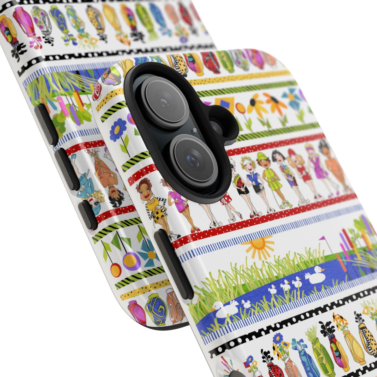 Golf Borders White Phone Case