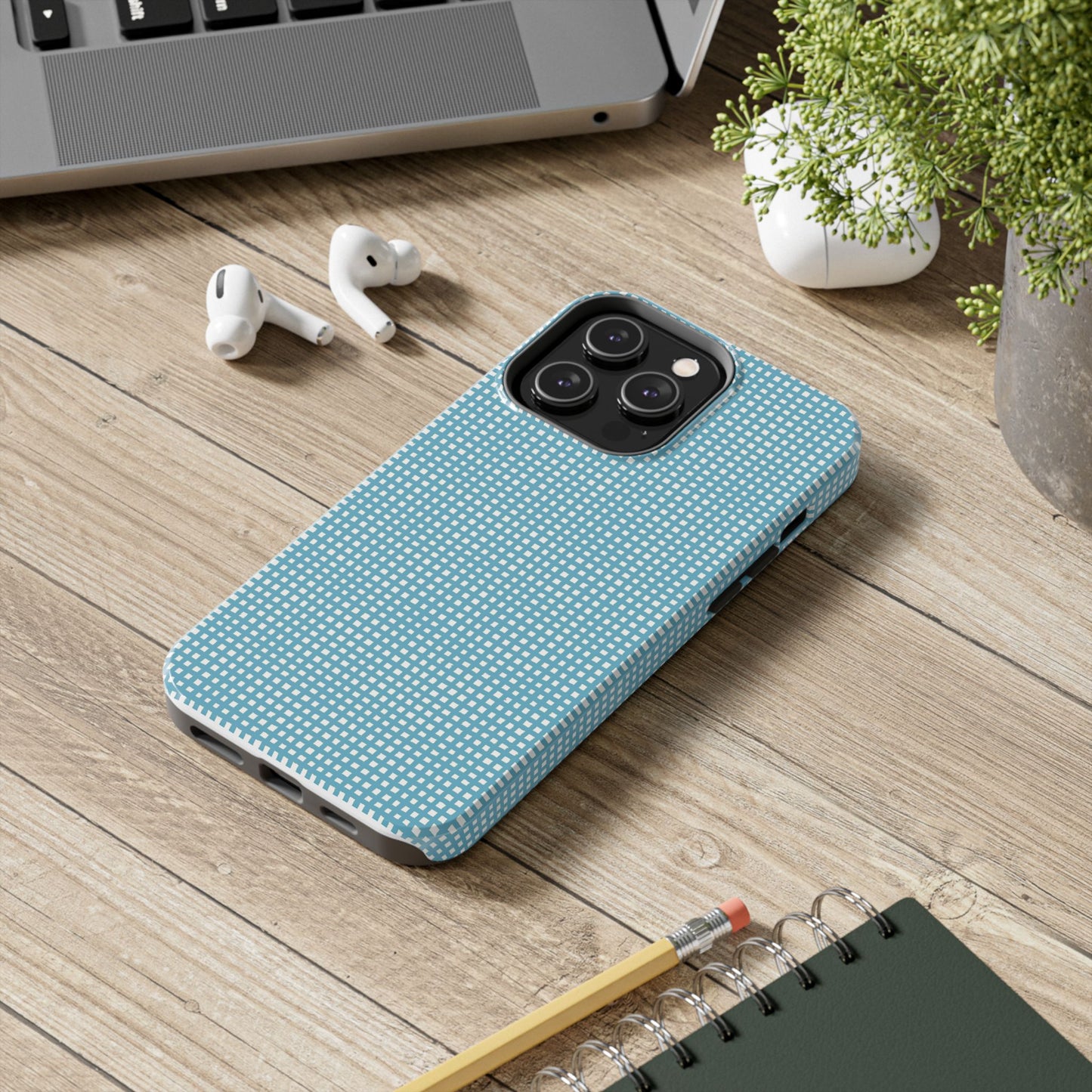 Chipper Check Turquoise Phone Case