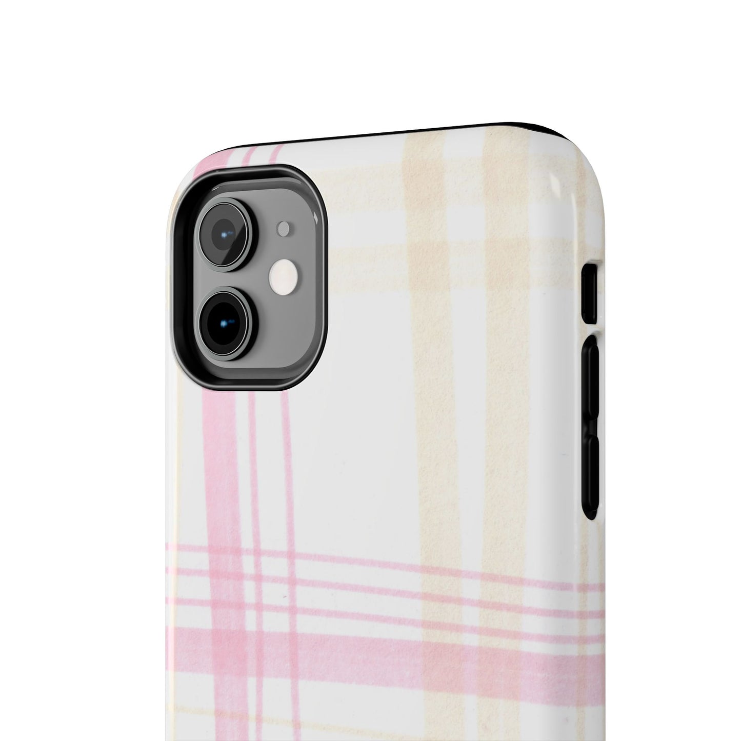 Flower Model Plaid Phone Case