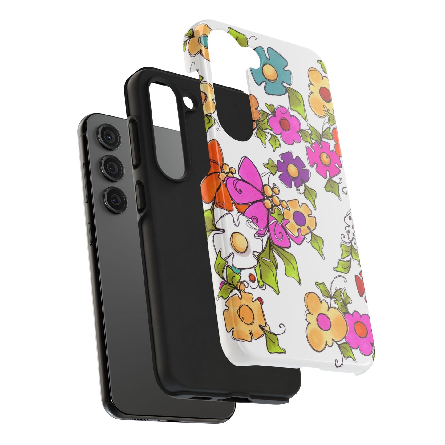 Happy Blooms White Phone Case