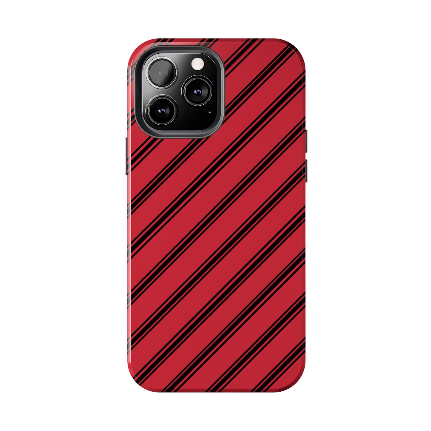 Awning Stripe Red / Black Phone Case