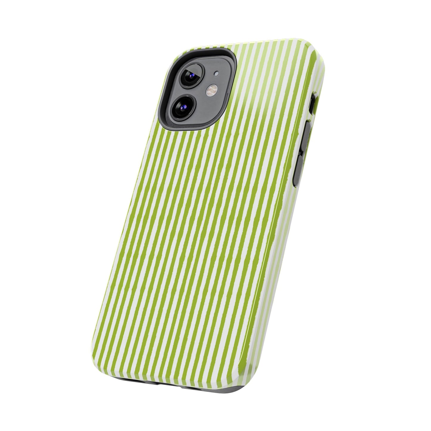 Lazy Stripe Green / White Phone Case
