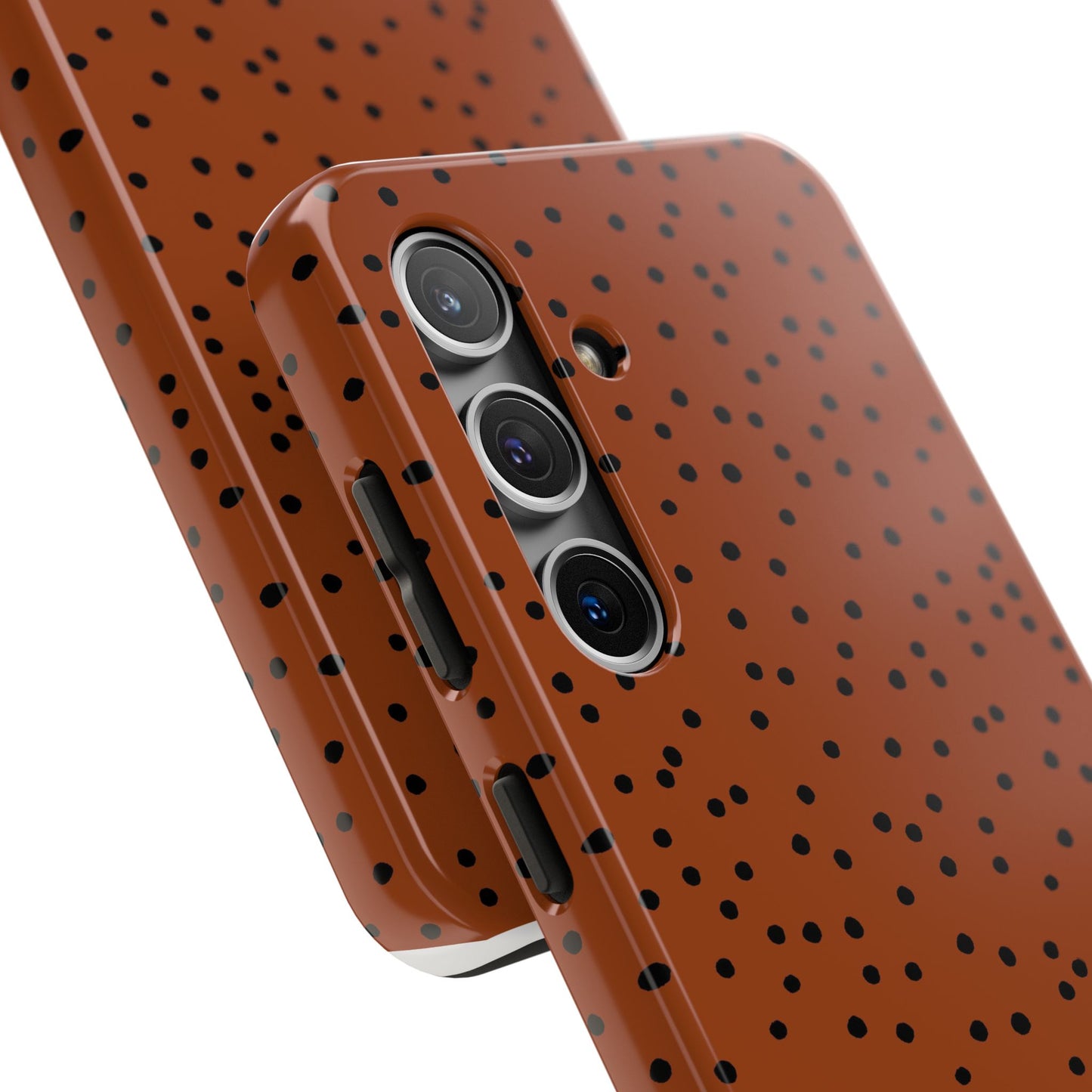 Dinky Dots Bronze / Black Phone Case