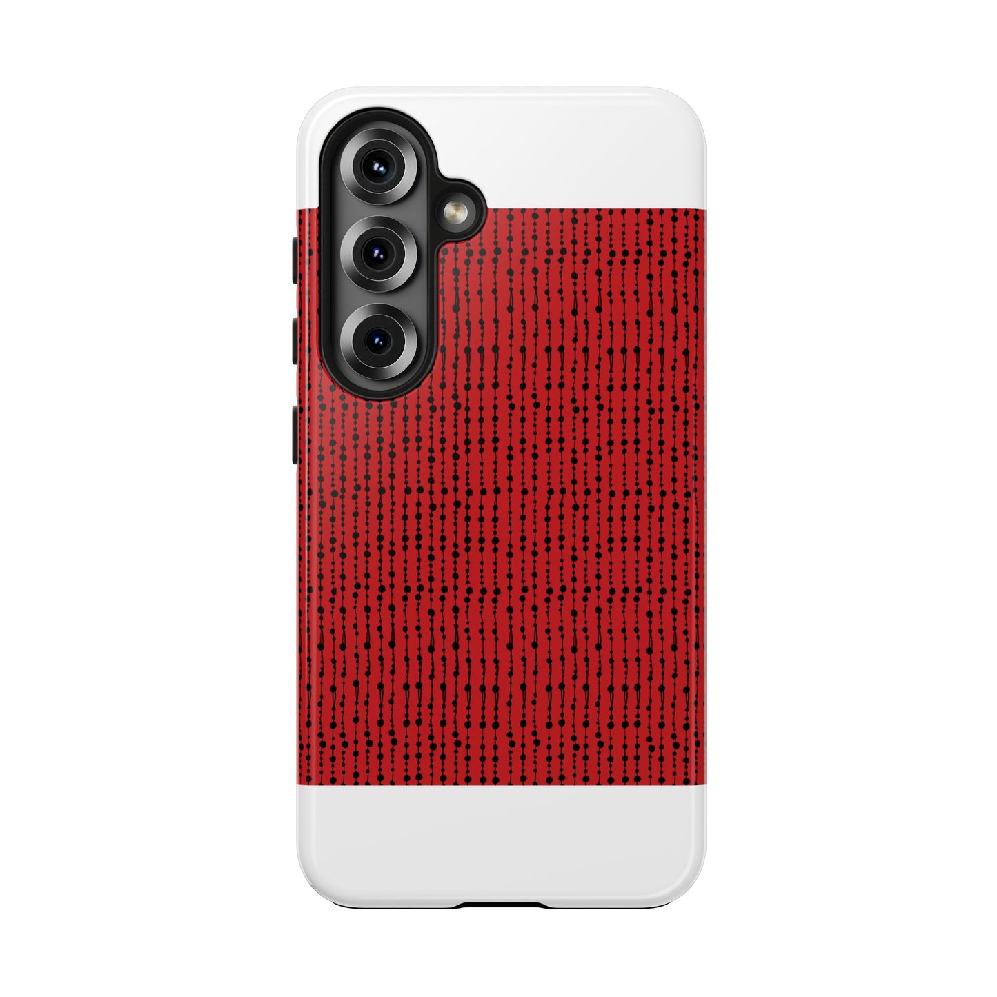Beaded Curtain Red / Black Phone Case