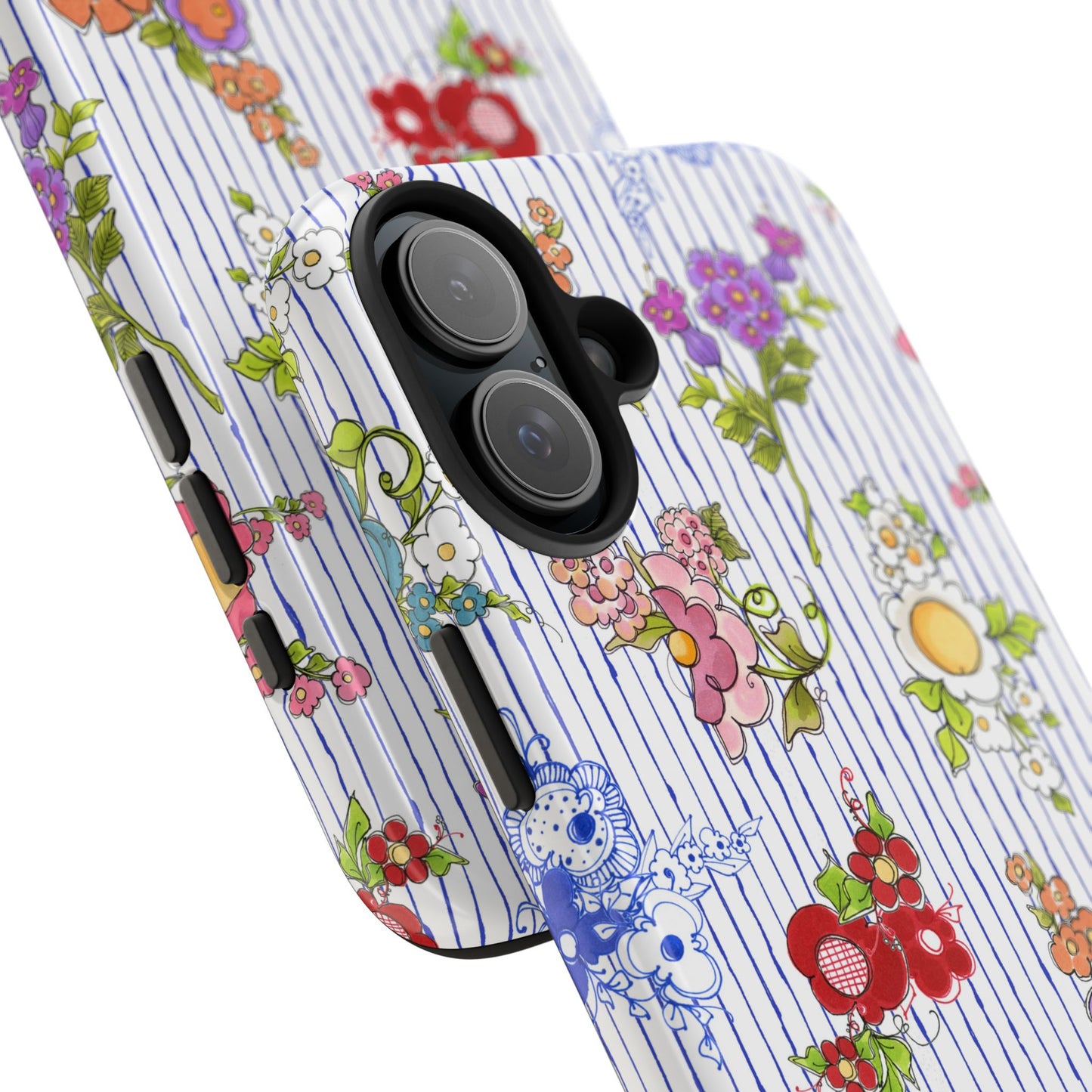 Mixed Bouquets Blue / White Phone Case