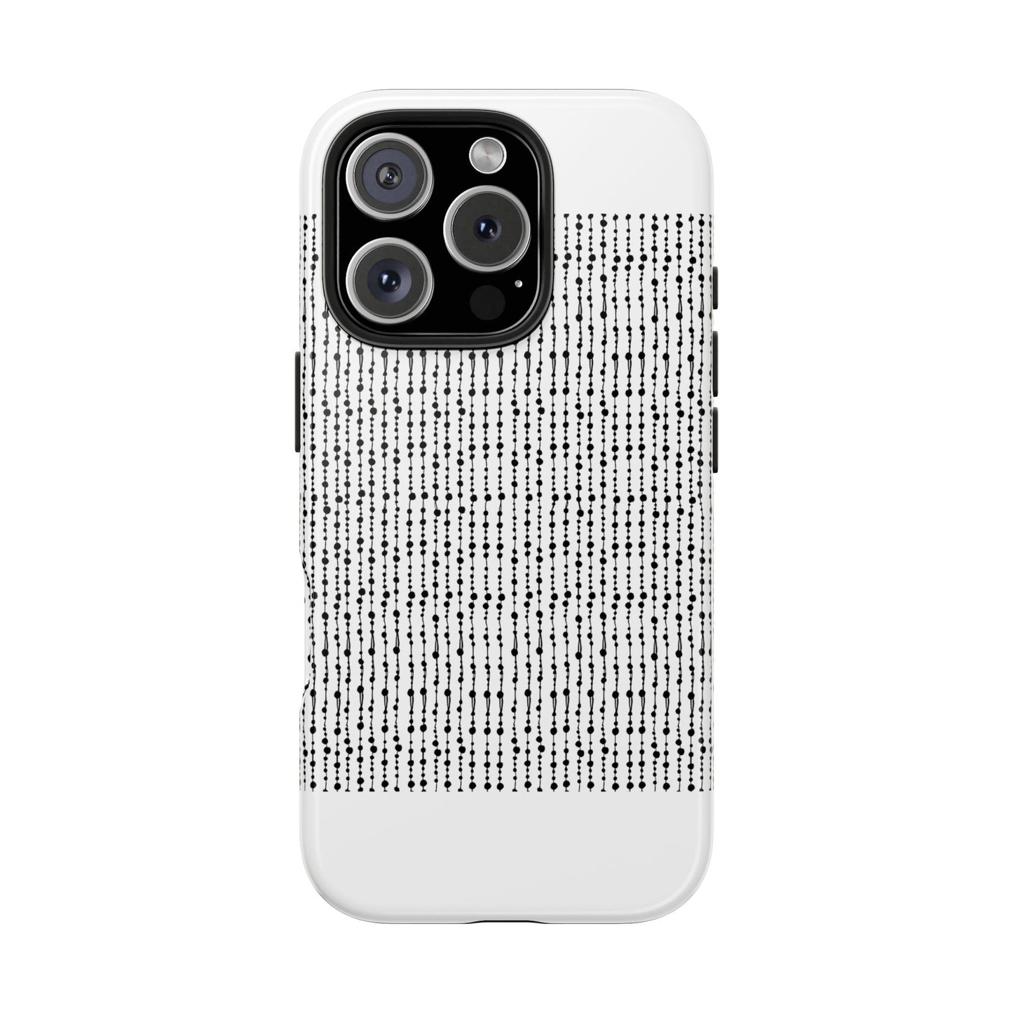 Beaded Curtain White / Black Phone Case