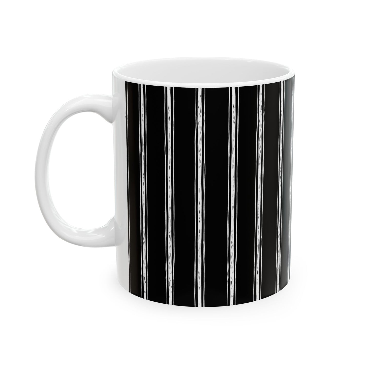Napkin Stripe Black / White Cup