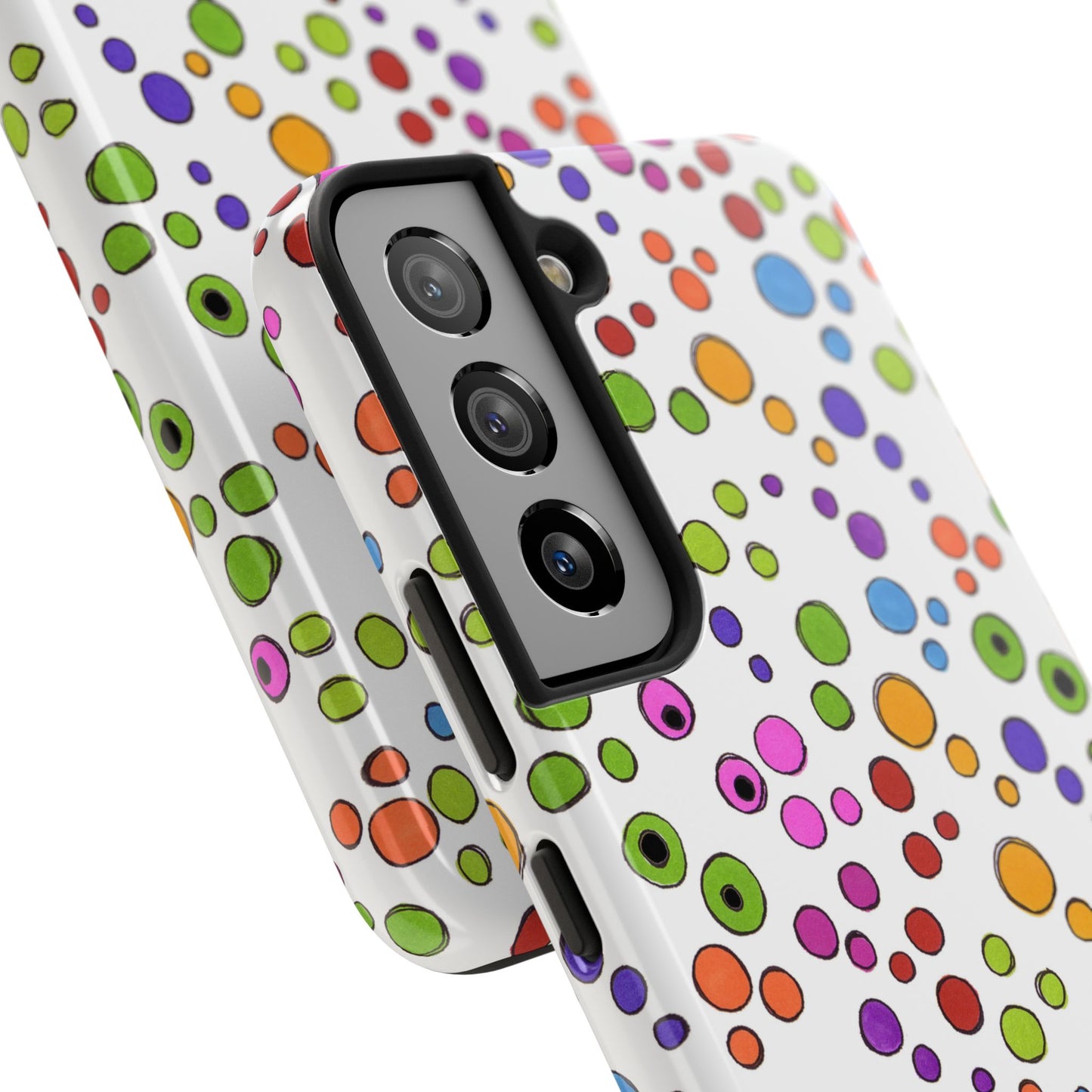 Dog Dots White / Multi Phone Case