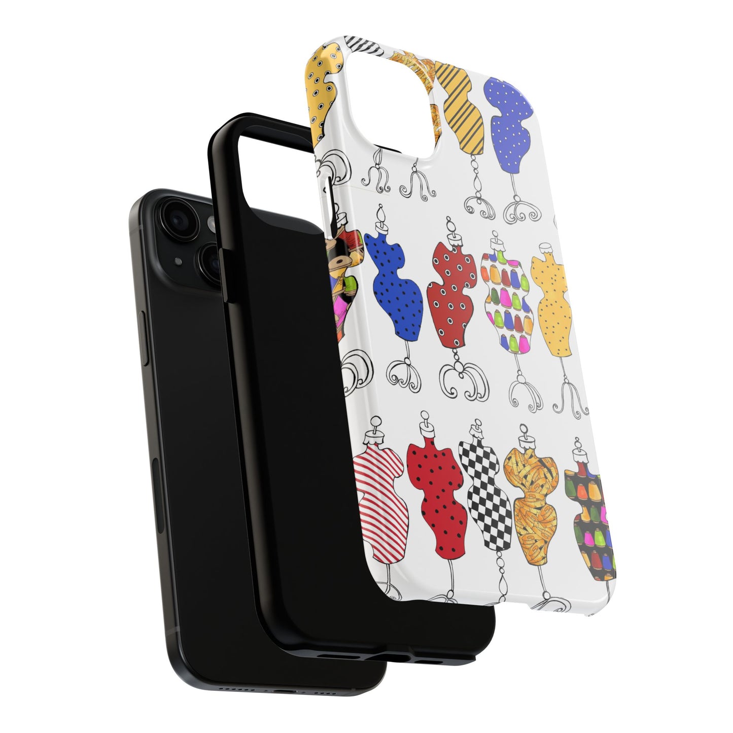 Go Figure White / Multi Phone Case