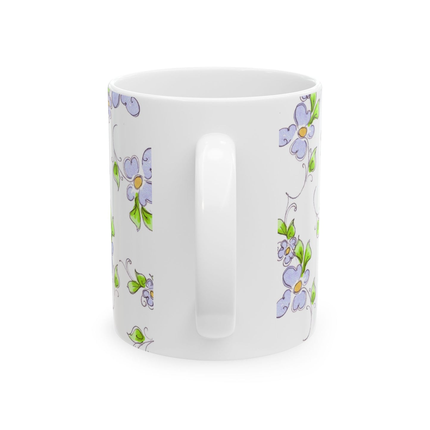 Forget Me Knots White Cup