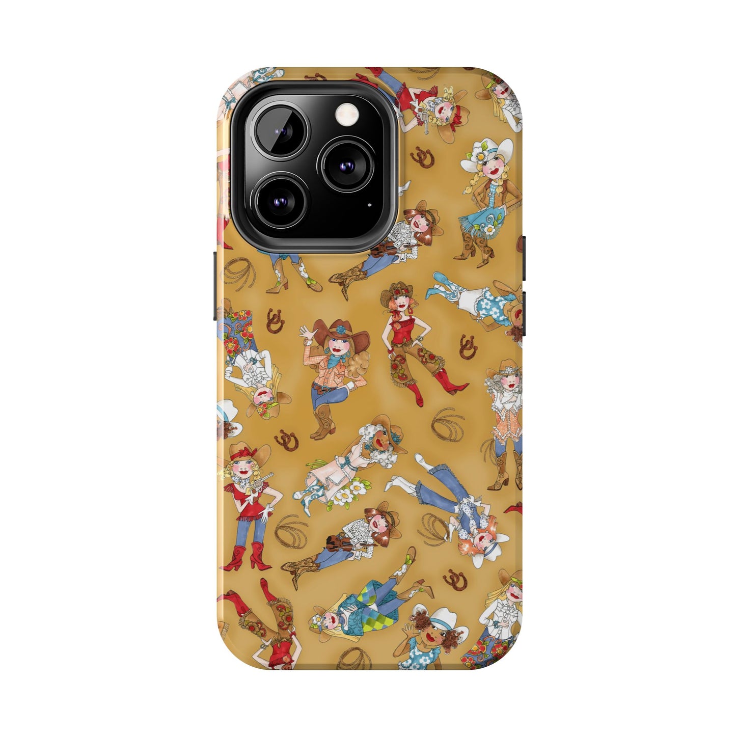 Tossed Cowgirls Tan Phone Case
