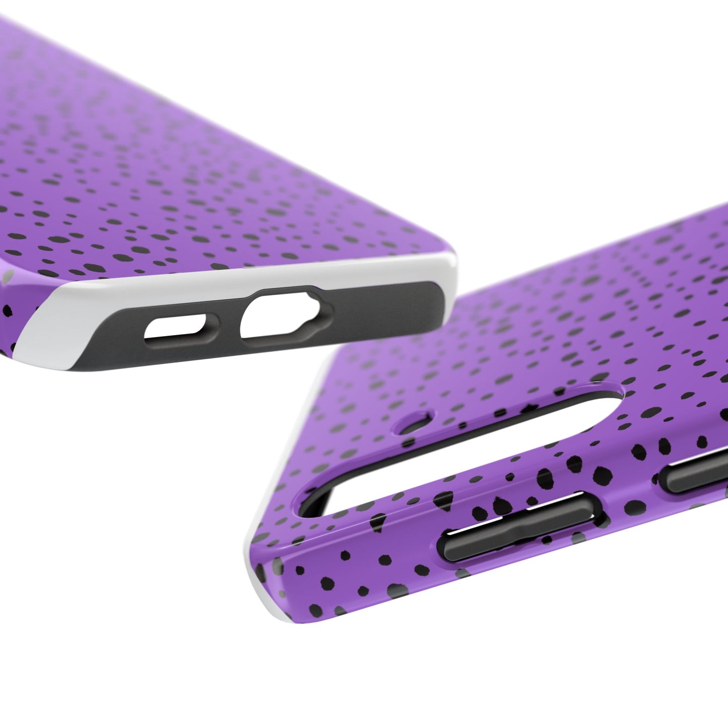 Pepper Dots Purple / Black Phone Case