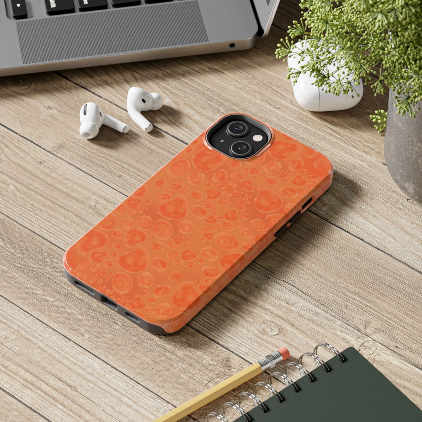 Paw Dots Orange Phone Case