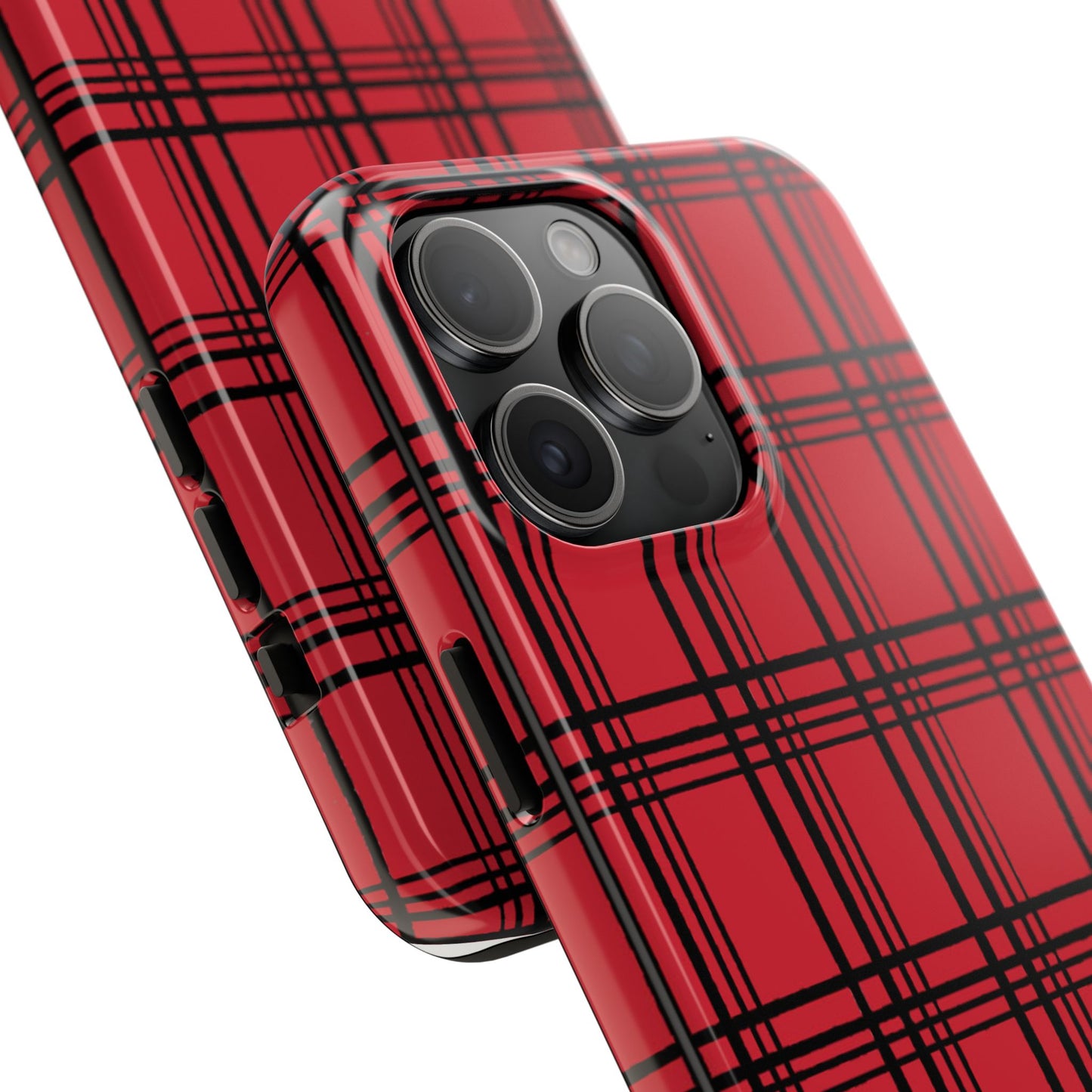 Glad Plaid Red / Black Phone Case