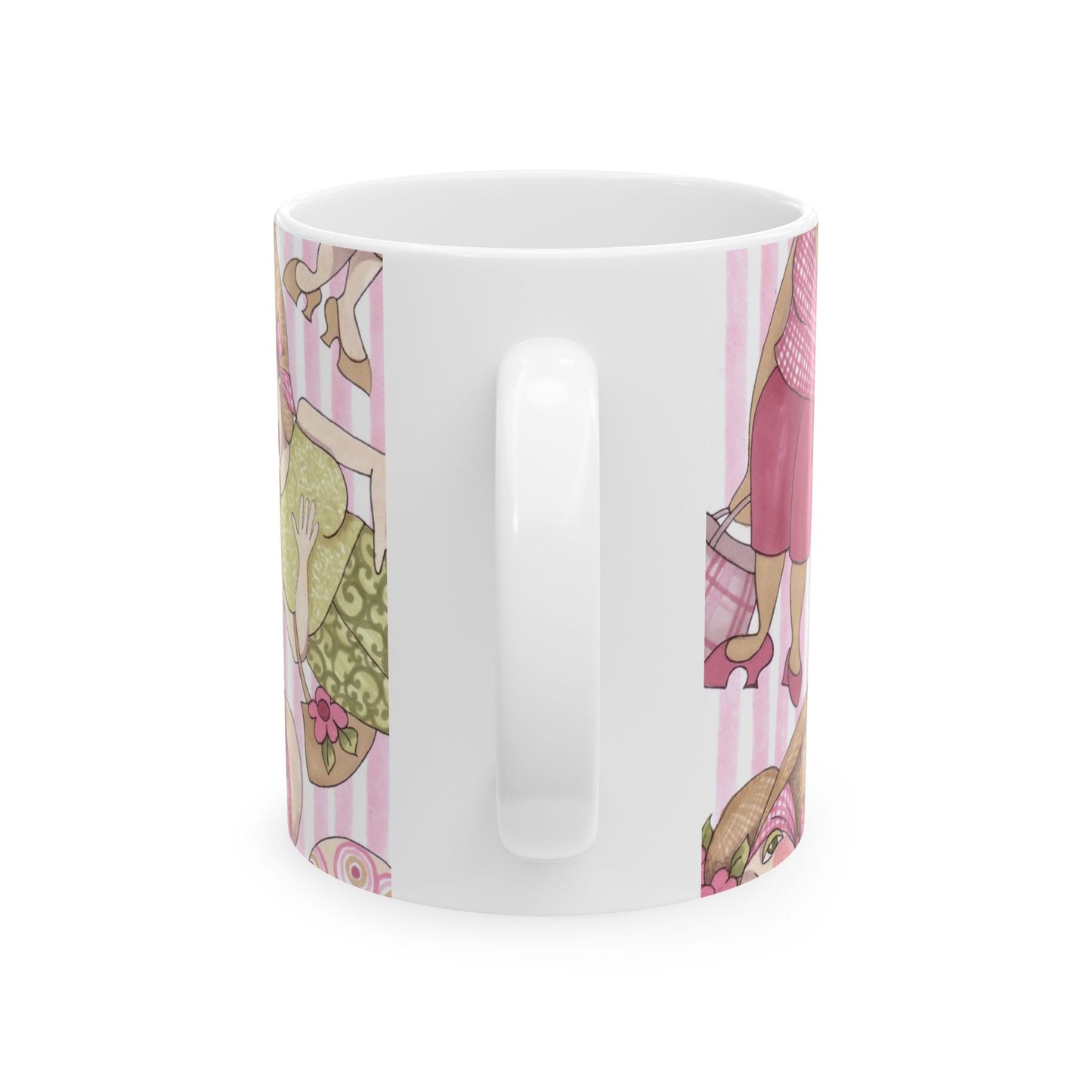 Tossed Ladies Pink Stripe Cup