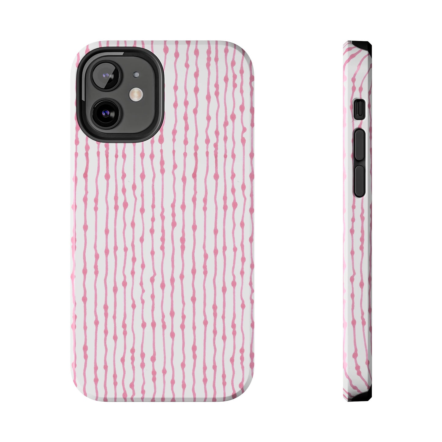 Faux Seersucker White / Pink Phone Case