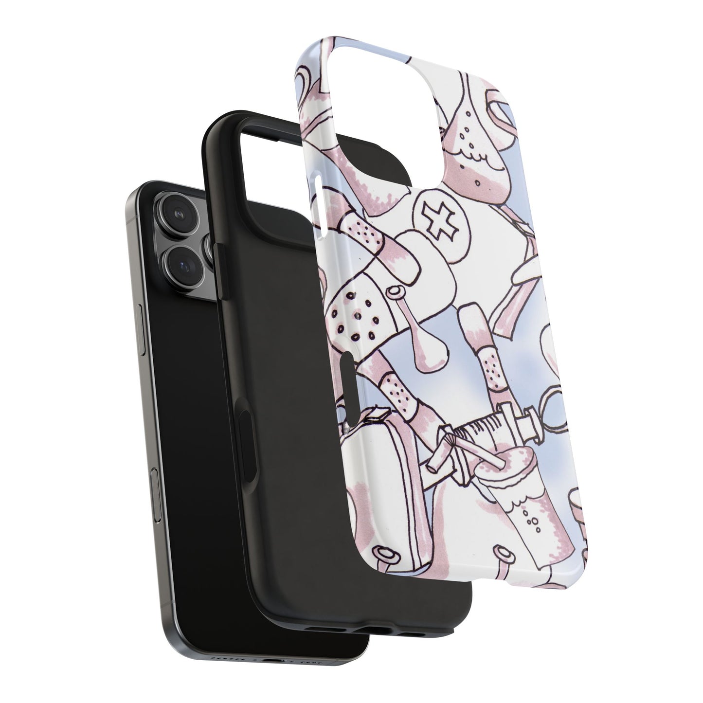 Med Stuff Blue Phone Case