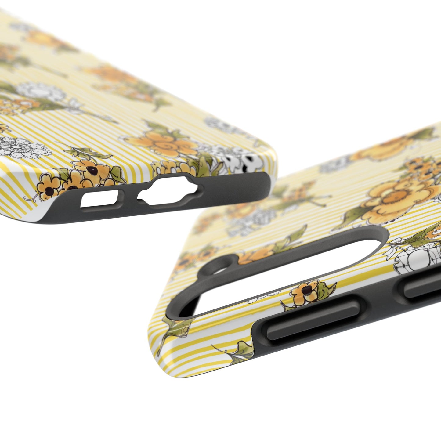 Bee Floral White / Yellow Phone Case