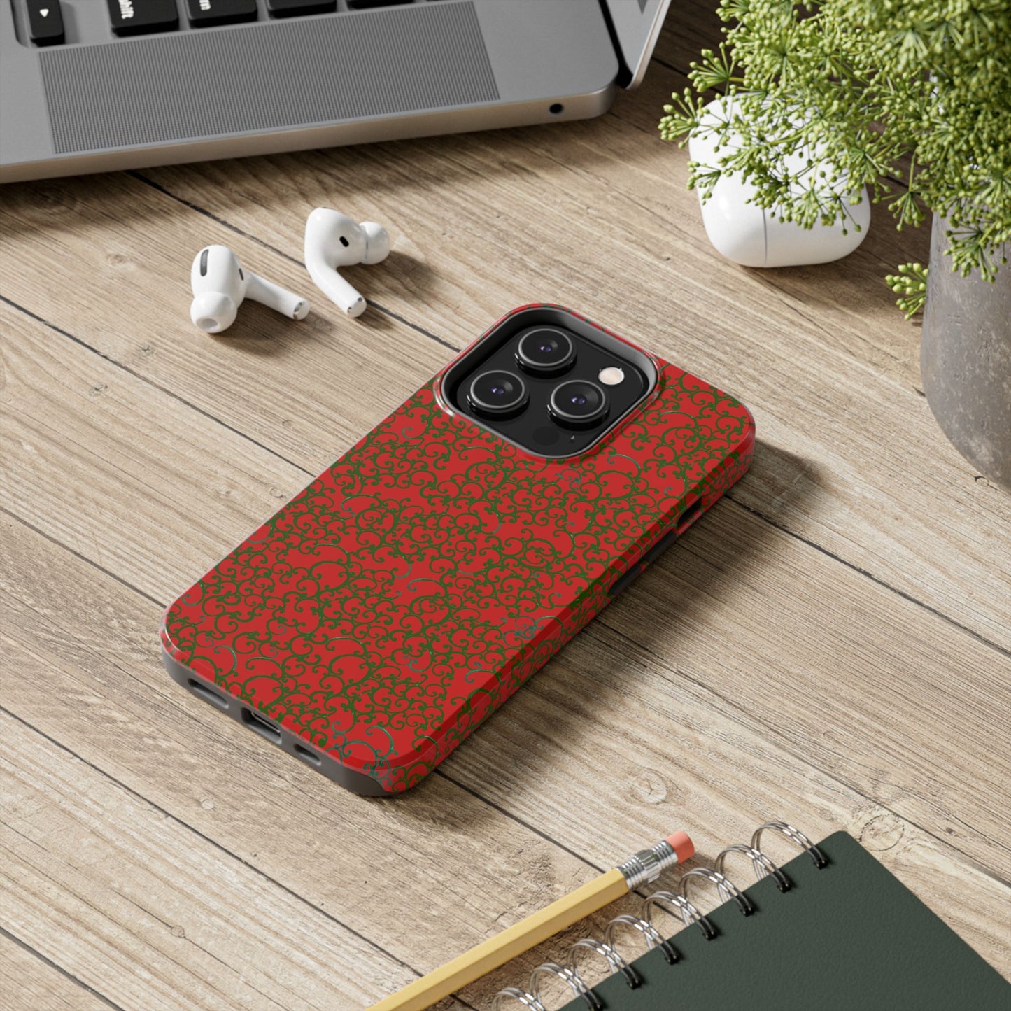 Scrollie Red / Green Phone Case