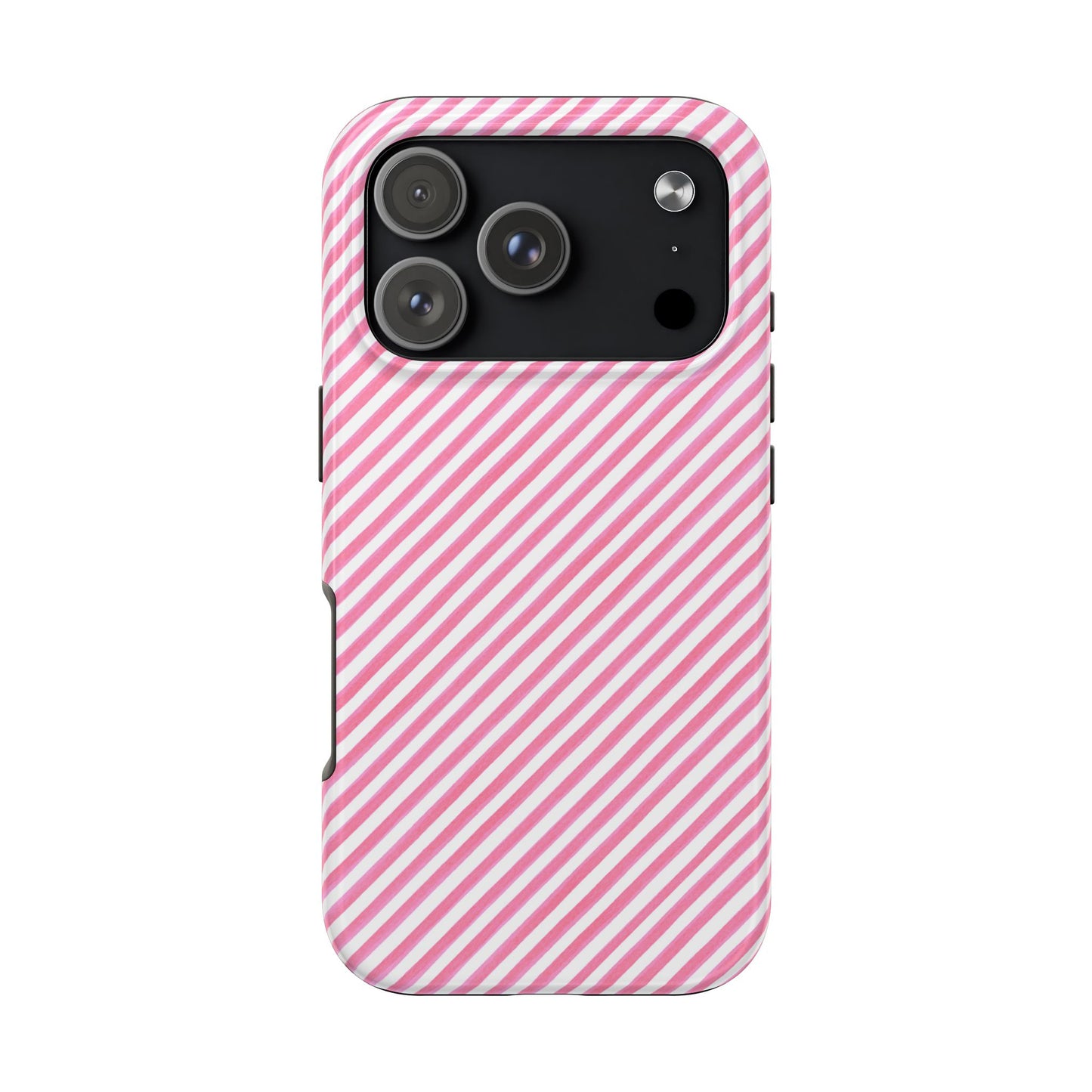 Bias Stripe Pink / White Phone Case