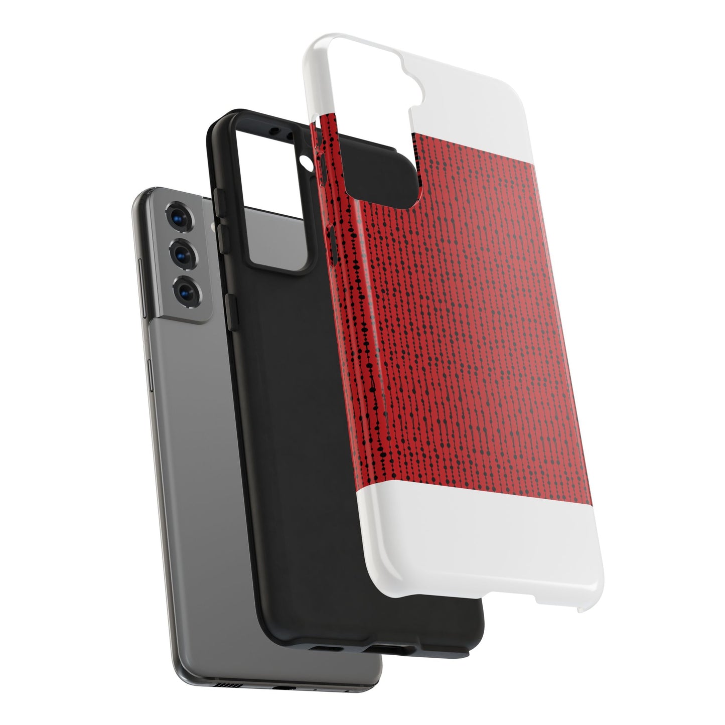 Beaded Curtain Red / Black Phone Case