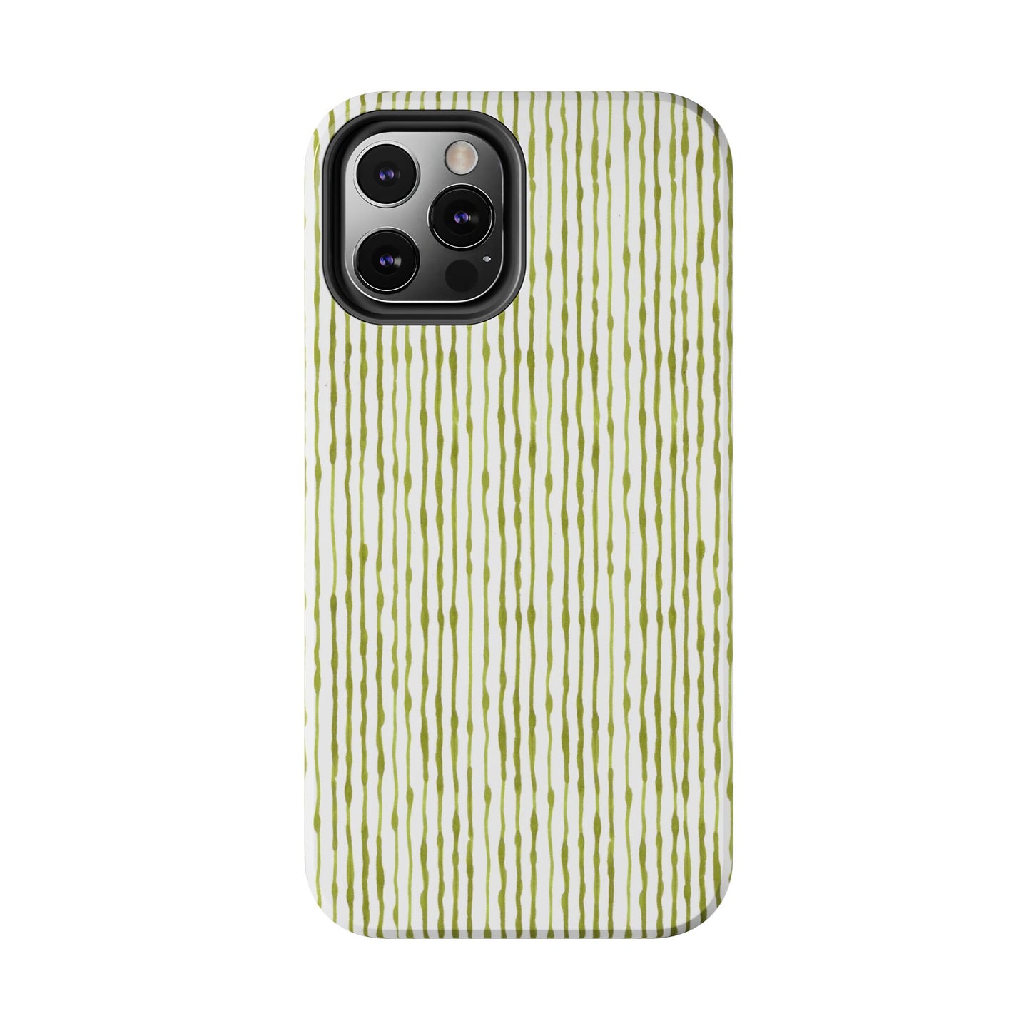 Faux Seersucker White / Green Phone Case