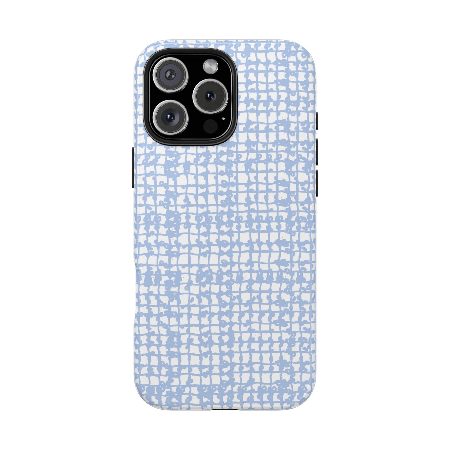 Baby Yarn Check Blue Phone Case