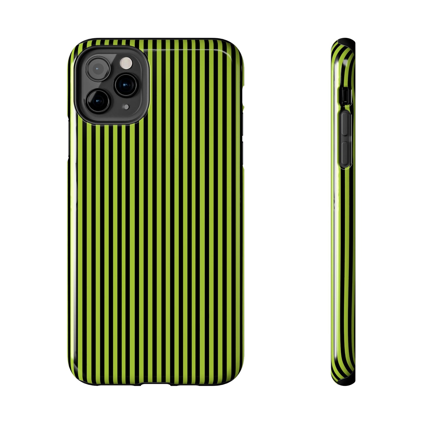 Stripe Green / Black Phone Case