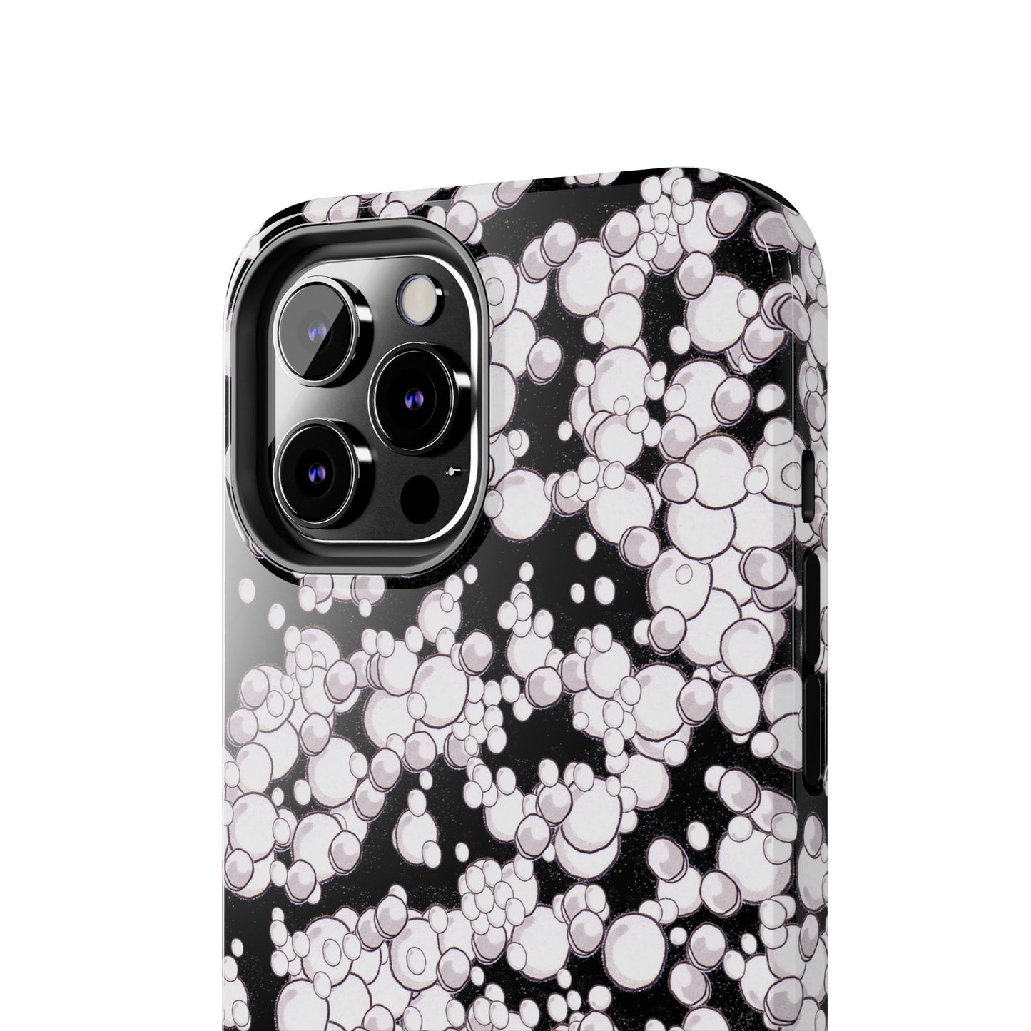 Bubble Dots Black Phone Case