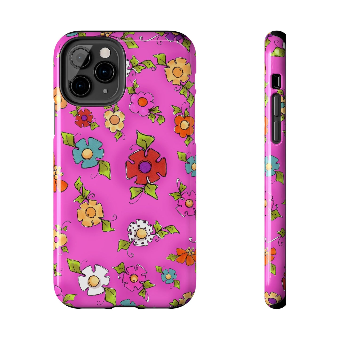 Happy Blooms Cerise Phone Case