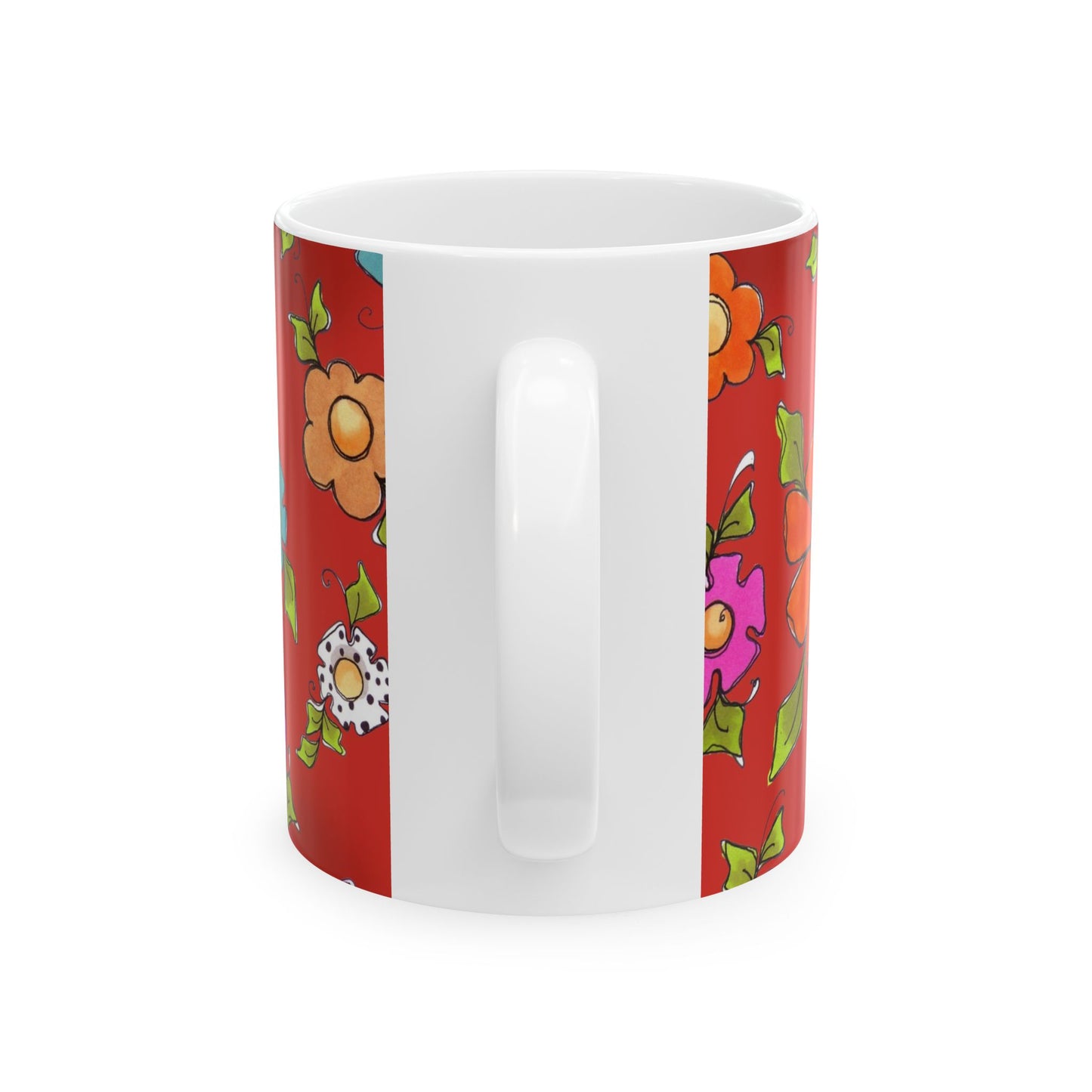 Happy Blooms Red Cup