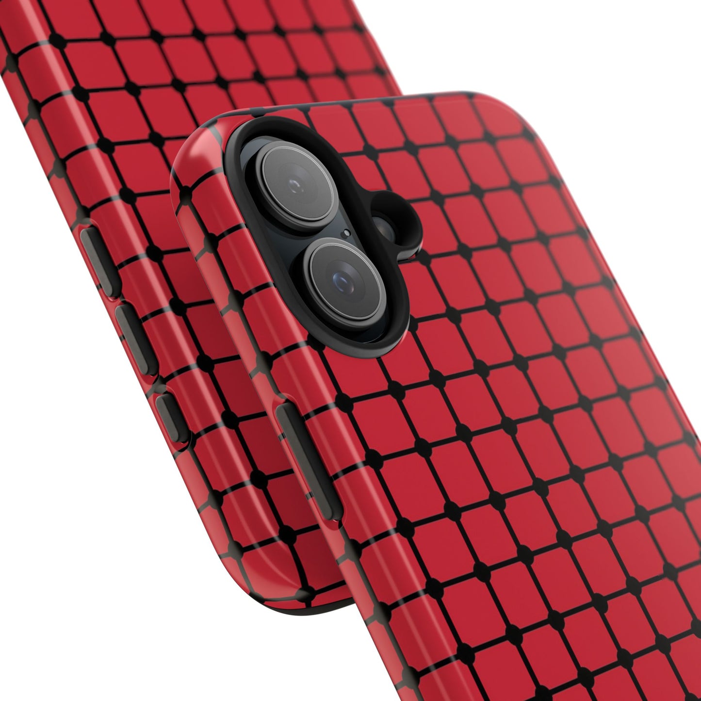 Dot Grid Red / Black Phone Case